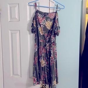 Cold Shoulder Wrap dress